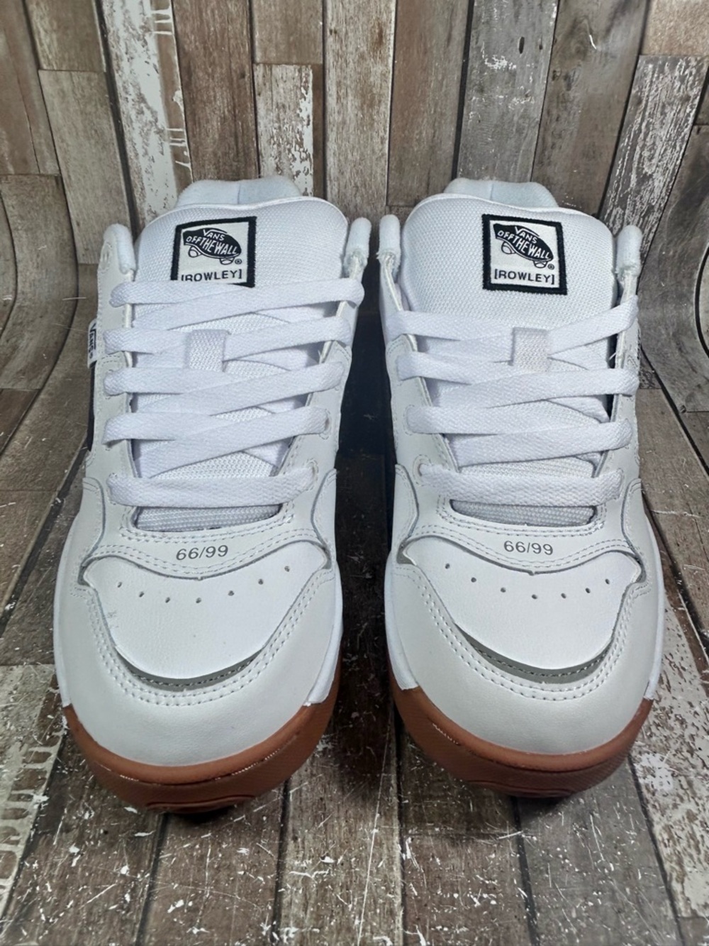 Vans Rowley XLT Men Skate Shoes Size 10.5 White with Black stripe Sneakers